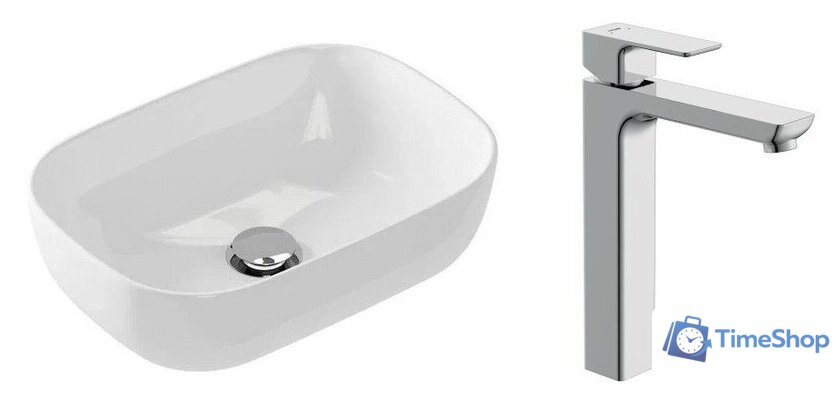 Умывальник Cersanit Moduo 50 Square 63570 + 63043 - Изображение №1 — Интернет-магазин Time-Shop