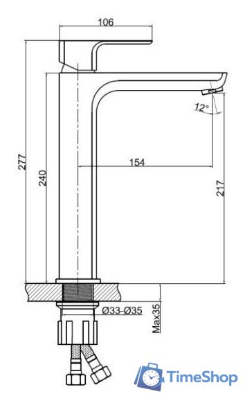 Умывальник Cersanit Moduo 50 Square 63570 + 63043 - Изображение №8 — Интернет-магазин Time-Shop