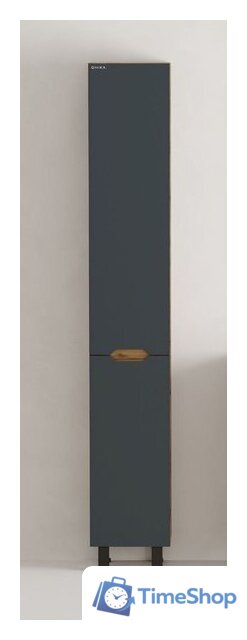  Onika Шкаф-пенал для ванной Айленд 30 403084 (графит/дуб крафт золотой) - Изображение №1 — Интернет-магазин Time-Shop