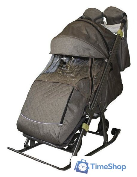 Санки-коляска Galaxy Kids 3-2T (бронза/крупный ромб) - Изображение №1 — Интернет-магазин Time-Shop