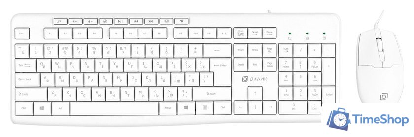 Офисный набор Оклик S650 (белый) - Изображение №1 — Интернет-магазин Time-Shop