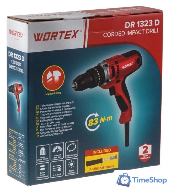 Ударная дрель-шуруповерт Wortex DR 1323 D 2322091 - Изображение №6 — Интернет-магазин Time-Shop