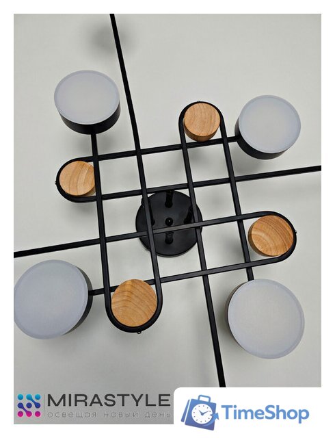 Припотолочная люстра Mirastyle SX-N-8996/8 BK - Изображение №13 — Интернет-магазин Time-Shop