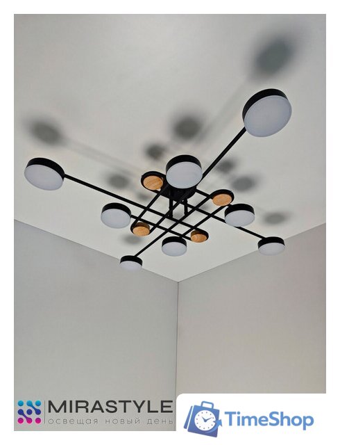Припотолочная люстра Mirastyle SX-N-8996/8 BK - Изображение №9 — Интернет-магазин Time-Shop
