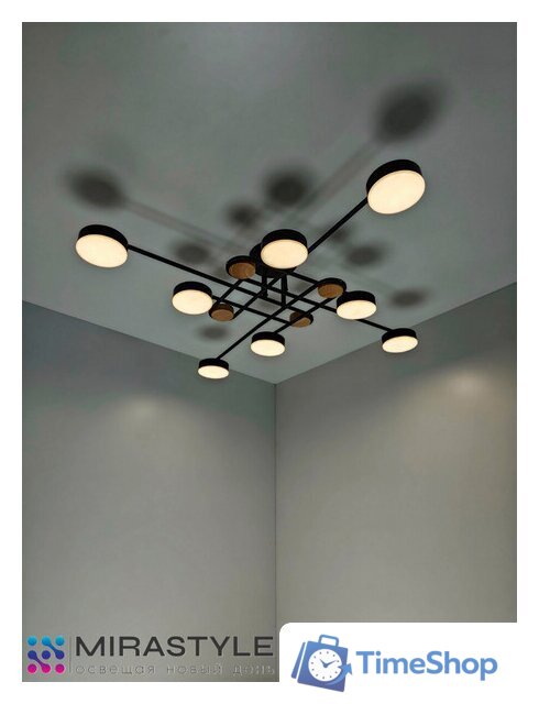 Припотолочная люстра Mirastyle SX-N-8996/8 BK - Изображение №11 — Интернет-магазин Time-Shop