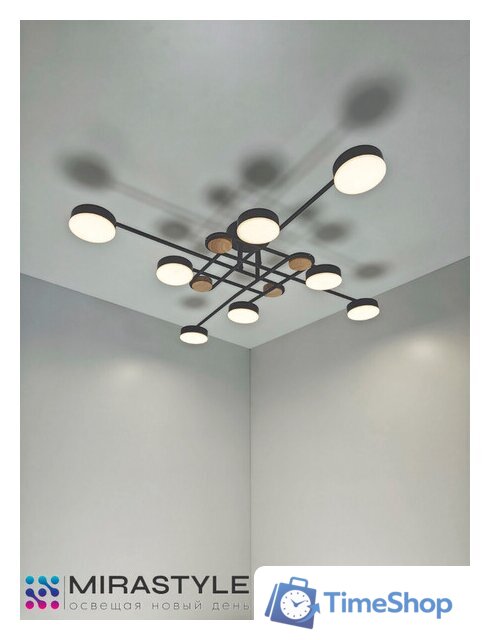Припотолочная люстра Mirastyle SX-N-8996/8 BK - Изображение №7 — Интернет-магазин Time-Shop