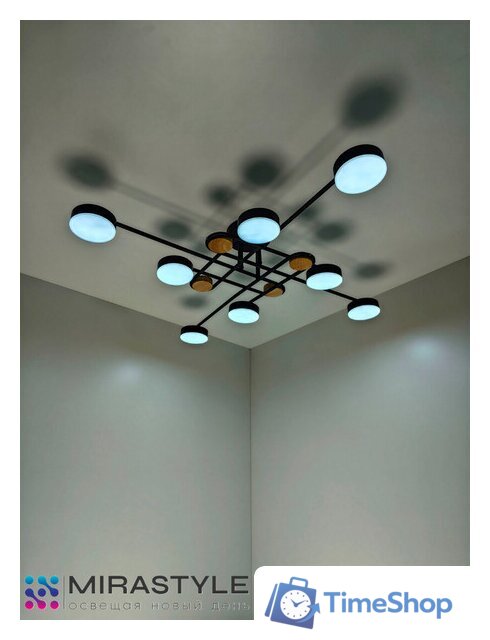Припотолочная люстра Mirastyle SX-N-8996/8 BK - Изображение №10 — Интернет-магазин Time-Shop