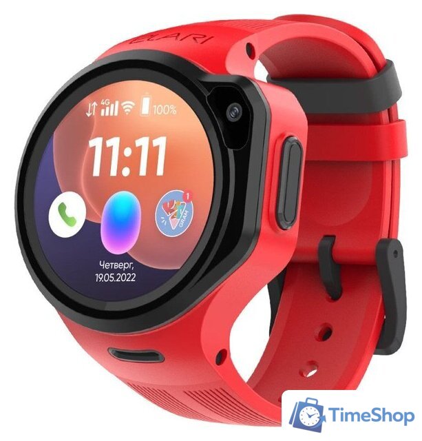 Детские умные часы Elari KidPhone 4GR M (красный) - Изображение №1 — Интернет-магазин Time-Shop