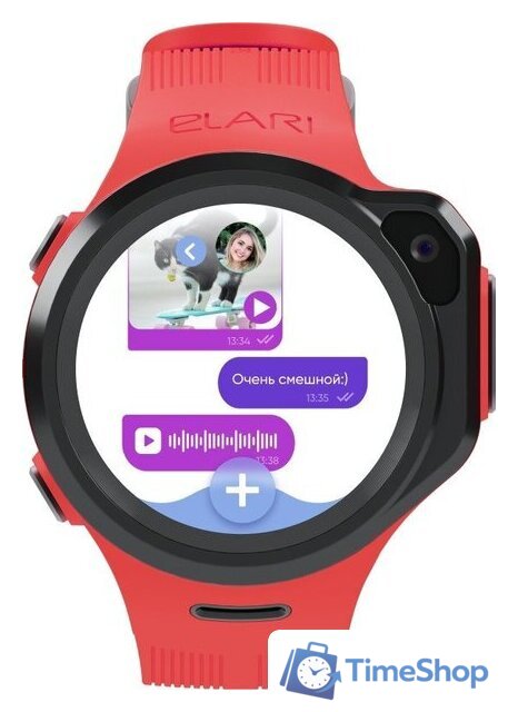 Детские умные часы Elari KidPhone 4GR M (красный) - Изображение №3 — Интернет-магазин Time-Shop