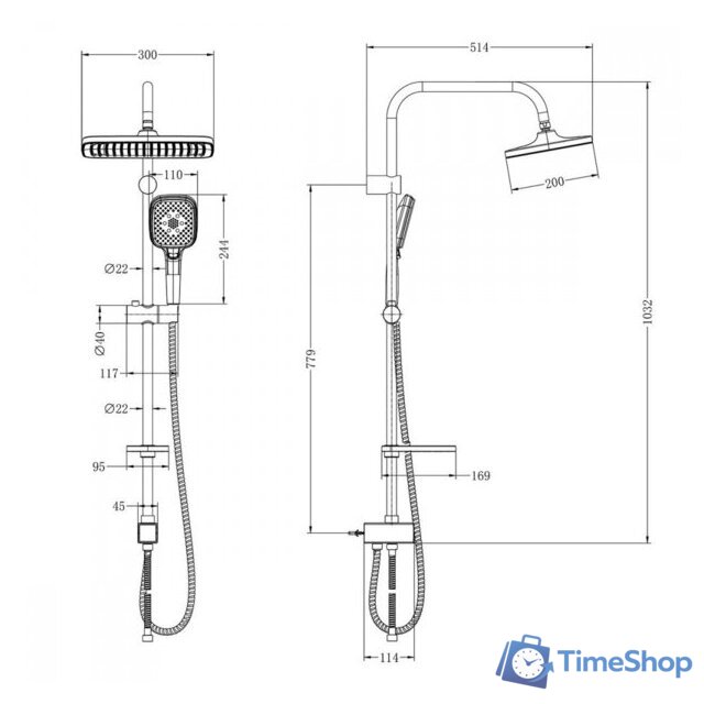 Душевая система  Lemark LM8811C - Изображение №2 — Интернет-магазин Time-Shop