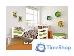 Кровать Мебельград Соня вариант 1 (массив сосны белый) - Изображение №3 — Интернет-магазин Time-Shop