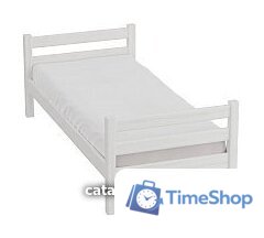 Кровать Мебельград Соня вариант 1 (массив сосны белый) - Изображение №1 — Интернет-магазин Time-Shop