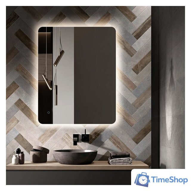  Алмаз-Люкс Зеркало Hanoi 10080s-4 (с подсветкой, с сенсорной кнопкой) - Изображение №2 — Интернет-магазин Time-Shop