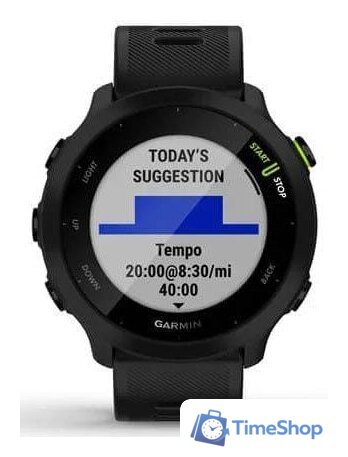 Умные часы Garmin Forerunner 55 (черный) - Изображение №6 — Интернет-магазин Time-Shop