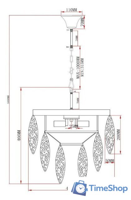 Подвесная люстра Moderli Souls V10782-4P - Изображение №2 — Интернет-магазин Time-Shop