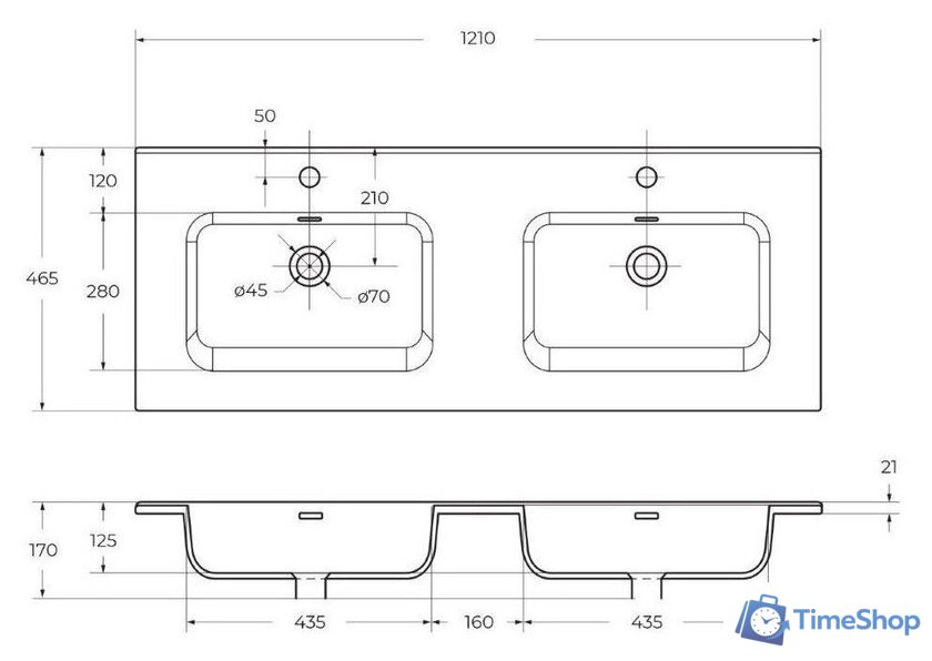  BelBagno Тумба под умывальник ETNA-1200-4C-SO-2-RW - Изображение №6 — Интернет-магазин Time-Shop