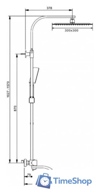 Душевая система  Gappo G2407-40 - Изображение №2 — Интернет-магазин Time-Shop
