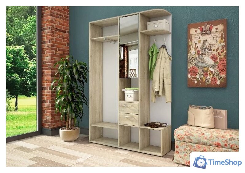 Стенка Stolline Диана СТЛ.279.01 (дуб сонома/белый) - Изображение №2 — Интернет-магазин Time-Shop