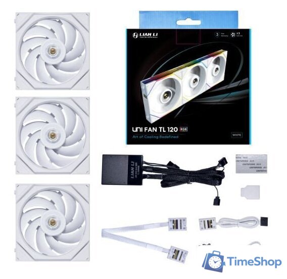 Комплект вентиляторов для корпуса с контроллером Lian Li Uni Fan TL 120 Triple Pack G99.12TL3W.00 - Изображение №1 — Интернет-магазин Time-Shop