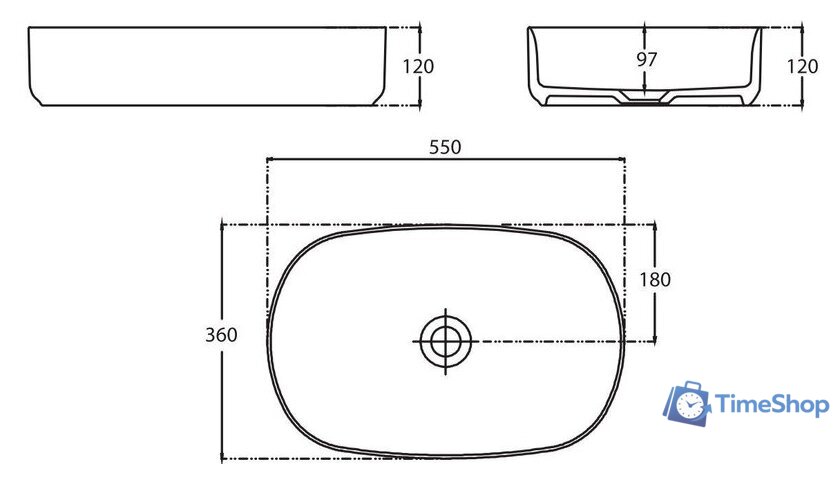 Умывальник Allen Brau Fantasy 55 4.11022.IV айвори - Изображение №7 — Интернет-магазин Time-Shop