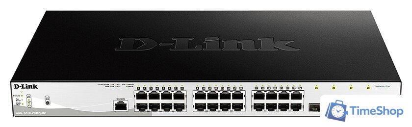 Управляемый коммутатор 2-го уровня D-Link DGS-1210-28MP/ME/B1A - Изображение №1 — Интернет-магазин Time-Shop