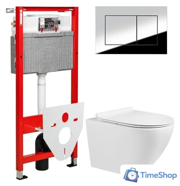 Унитаз подвесной Grado GD-W203T + TECE Kit 9400412 (с кнопкой смыва) - Изображение №1 — Интернет-магазин Time-Shop