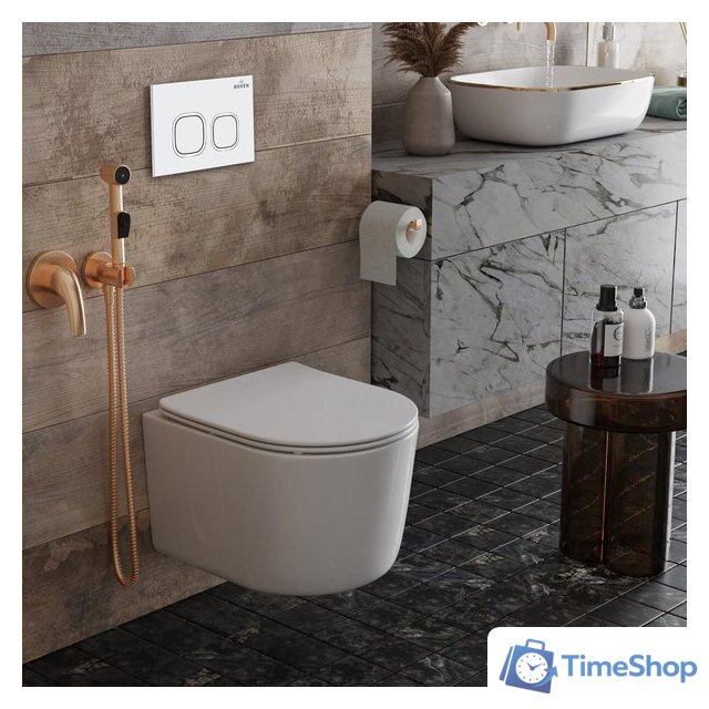 Унитаз подвесной Roxen Simple Compact в комплекте с инсталляцией StounFix Dual Fresh 6 в 1 916803 (кнопка: белый глянец) - Изображение №13 — Интернет-магазин Time-Shop