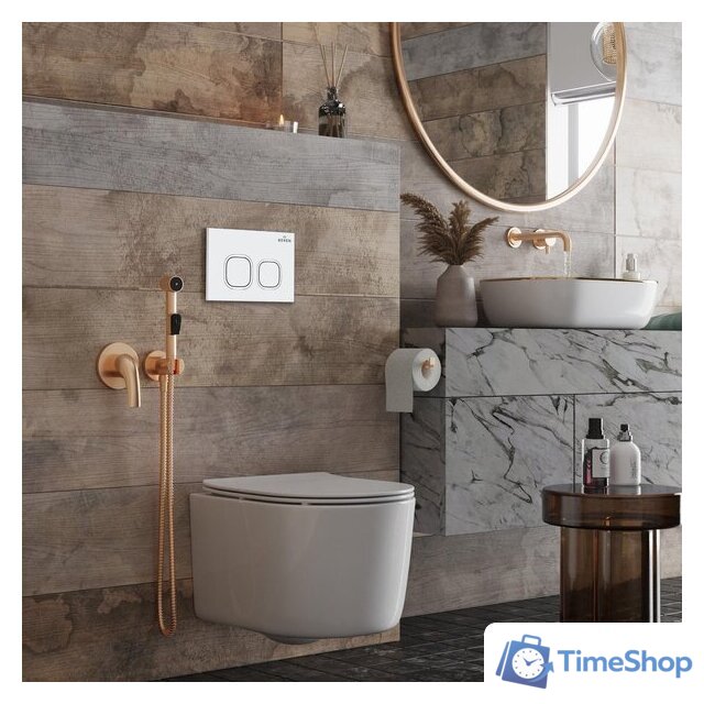 Унитаз подвесной Roxen Simple Compact в комплекте с инсталляцией StounFix Dual Fresh 6 в 1 916803 (кнопка: белый глянец) - Изображение №14 — Интернет-магазин Time-Shop