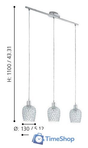 Подвесная люстра Eglo Bonares 1 94897 - Изображение №2 — Интернет-магазин Time-Shop