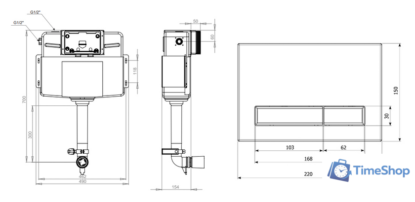 Инсталляция для унитаза Lavinia Boho Relfix 2 в 1 77030025 - Изображение №2 — Интернет-магазин Time-Shop