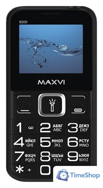 Кнопочный телефон Maxvi B200 (черный) - Изображение №6 — Интернет-магазин Time-Shop