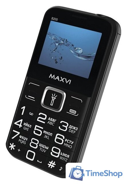 Кнопочный телефон Maxvi B200 (черный) - Изображение №5 — Интернет-магазин Time-Shop
