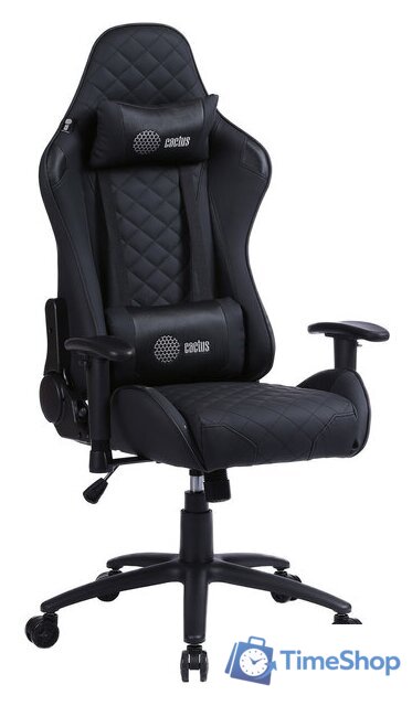 Игровое (геймерское) кресло CACTUS CS-CHR-030BL (черный) - Изображение №1 — Интернет-магазин Time-Shop