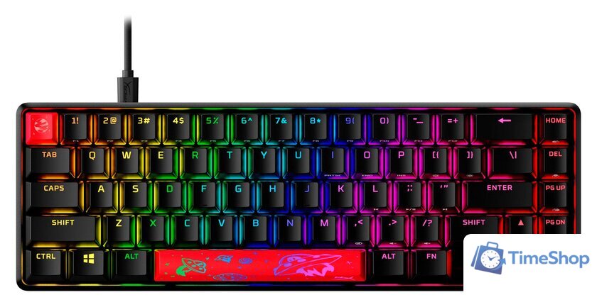 Клавиатура HyperX Alloy Origins 65 (HyperX Aqua, нет кириллицы) - Изображение №8 — Интернет-магазин Time-Shop