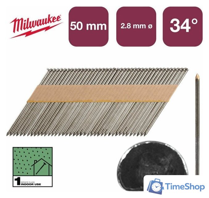 Гвозди для пистолета Milwaukee 4932492595 - Изображение №2 — Интернет-магазин Time-Shop