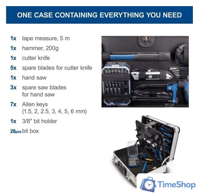 Универсальный набор инструментов Scheppach TB150 5909306900 (101 предмет) - Изображение №4 — Интернет-магазин Time-Shop