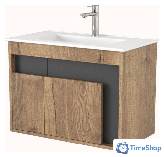  Дабер Тумба под умывальник 016 WeltWasser Deilbach 7517-70 Т16.7W.0.22 (дуб галифакс/серый) - Изображение №1 — Интернет-магазин Time-Shop