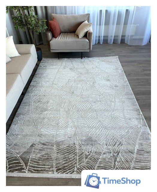 Ковер для жилой комнаты Radjab Carpet Марсель NP 425 Прямоугольник 11610RK (3x5, Cream/Vizon) - Изображение №5 — Интернет-магазин Time-Shop