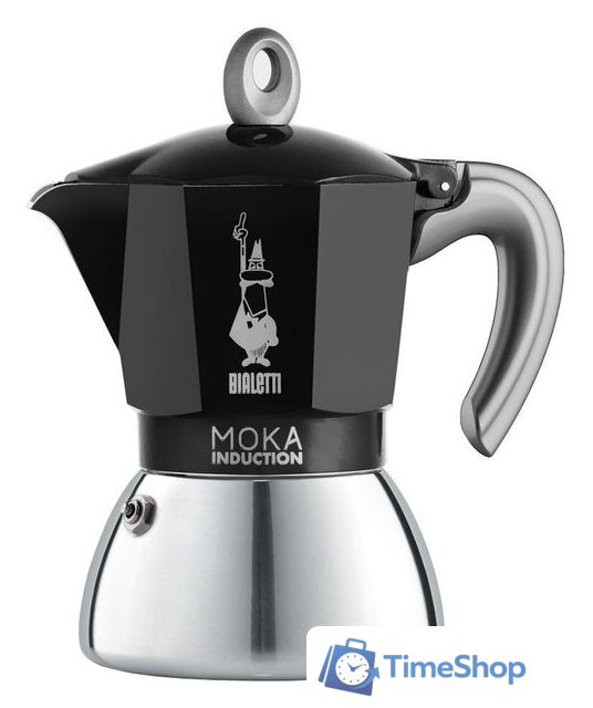 Гейзерная кофеварка Bialetti Moka Induction 2021 (2 порции, черный) - Изображение №1 — Интернет-магазин Time-Shop