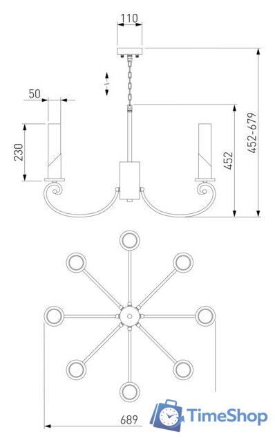 Подвесная люстра Евросвет Banci 60117/8 (никель) - Изображение №5 — Интернет-магазин Time-Shop
