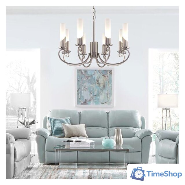 Подвесная люстра Евросвет Banci 60117/8 (никель) - Изображение №2 — Интернет-магазин Time-Shop