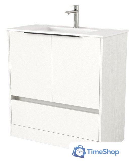  Дабер Тумба под умывальник 017 WeltWasser Deilbach 7517-80 Т17.8W.0.5Ч (белый древесный/ручка черная) - Изображение №1 — Интернет-магазин Time-Shop