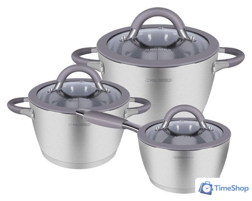 Набор кастрюль MAUNFELD Leona MF124LN01ST - Изображение №1 — Интернет-магазин Time-Shop