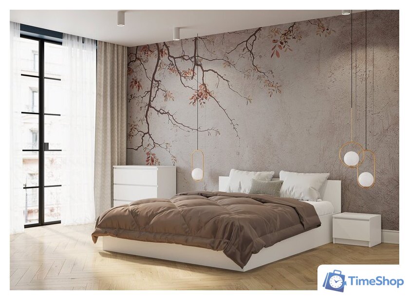 Кровать ДСВ Мори КРМ 1600.1 (белый) - Изображение №2 — Интернет-магазин Time-Shop