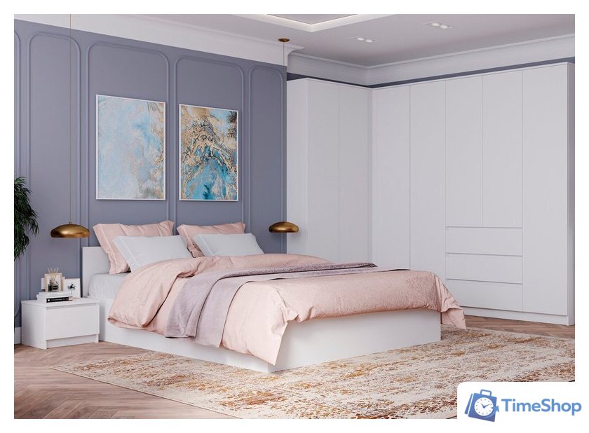 Кровать ДСВ Мори КРМ 1600.1 (белый) - Изображение №5 — Интернет-магазин Time-Shop