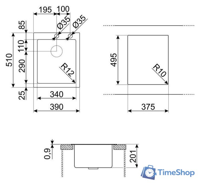 Кухонная мойка Smeg VR12S34RS - Изображение №6 — Интернет-магазин Time-Shop