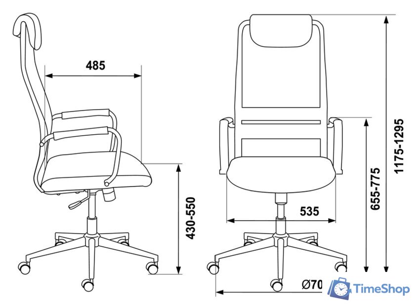 Офисное кресло Бюрократ KB-9N (черный) - Изображение №6 — Интернет-магазин Time-Shop