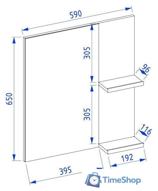  Lauter Зеркало Adri 59 (антрацит) - Изображение №3 — Интернет-магазин Time-Shop
