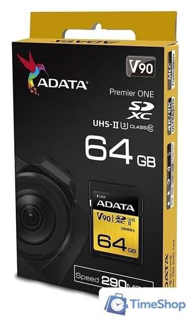 Карта памяти ADATA Premier ONE ASDX64GUII3CL10-C SDXC 64GB - Изображение №4 — Интернет-магазин Time-Shop