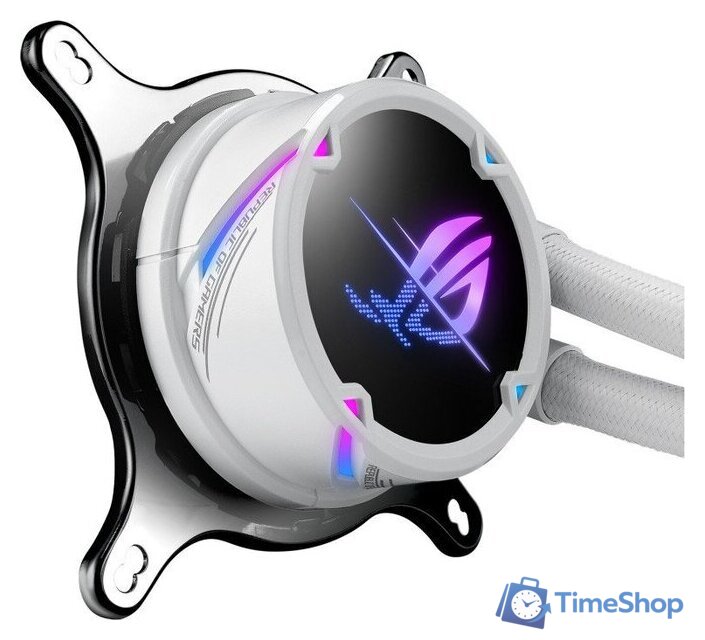 Система жидкостного охлаждения для процессора ASUS ROG Strix LC II 240 ARGB White Edition - Изображение №5 — Интернет-магазин Time-Shop